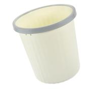 Round Plastic Trash Can with Press Ring Heavy-Duty Waste Bin for Kitchen Bathroom Office No Lid for Household Rubbish Storage