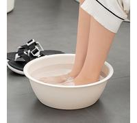 Round Plastic Wash Basin, Small Basin Tub, Camping Dishpan, Portable Washing Basin for Face Cleansing, Vegetable, Fruit, Dishes, Space Saving Plastic Washtub (S)