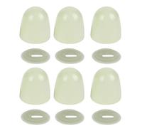 Round Plastics Glowing Push-in Toilet Bolt Covers, 6pcs