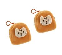 Round Plush Coin Bag Everyday Carry Essential Miniature Size for Small Item Storage Cats Purse
