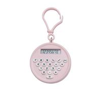 Round Pocket Calculator Soft Buttons Easy Carry School Homework Budget Management Tool Keychain Calculator for School