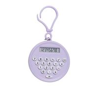 Round Pocket Calculator Soft Buttons Easy Carry School Homework Budget Management Tool Keychain Calculator for School