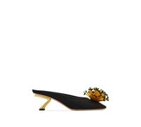 Round Point F Heel - female - Ferragamo - Heeled Mules - Black - 5 1/2 UK - Shoes 5 1/2 UK