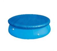Round Pool Cover for Above Ground Pools, Net to Protect Against Leaves and Dirt, UV-Resistant PE Material with Ventilation, Safe Child Protection for Clean Water in the Garden (A)