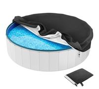 Round Pool Cover, Solar Cover for Above Ground Pools, Heavy Duty Swimming Pool Cover Protector, Strong Tear Resistant Pool Cover Ideal for Waterproof and Dustproof,Black,18FT/217 x8