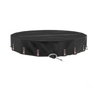 Round Pool Cover with Ratchet for Above Ground Frame Pool 10 12 14 15 16 ft | 360 Degree Adaptive Fit Solar Heating Tear Resistant Oxford Cloth for Eco Pool Owners