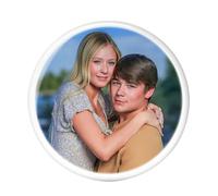 Round Porcelain Photo Memorial Garden Stones, Headstones for Graves, Waterproof Outdoor Picture, Photo Plaques for Cemetery, Custom Cameo Insert, Ceramic Picture for Gravestones Grave Markers
