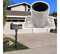 Round Post Base Floor Flange for Secure Fence and Light Post Installation in Concrete