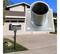 Round Post Base Floor Flange for Secure Fence and Light Post Installation in Concrete