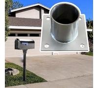 Round Post Base Support Bracket 150-50mm 3mm Thick for Wooden Posts Sign Holders Mailboxes Concrete Foundations (Dia 80mm) -and Easy to Install
