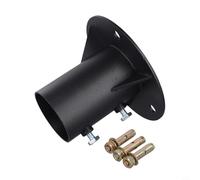 Round Post Holder Bracket, Round Fence Post Base, Heavy Duty Round Post Base Support for Chain Link Fence Post/Mailbox - with Expansion Bolts and Fixing Screws(65MM)