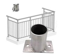 Round Post Support for 20mm Tubes - Instant il & Stair Railing Base -Floor Socket - Ideal for Light Poles - Easy Installation & Secure Fixation