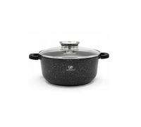 Round Pot with Lid Aroma Diffuser, Non-Stick Coating Pot, Made from Aluminium, Ferromagnetic Bottom for All Types of Cookers (20cm)