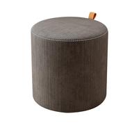 Round Pouf Ottoman And Foot Rest, Soft Corduroy Poufs,Modern Small Footstool with Soft Padded Seat & Solid Wood Frame for Living Room,Bedroom,Entryway,black