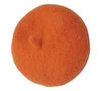 Round Princess Beret Hat Visor Hat Pet Dog Hat with Ear Holes for Small, Extra Small Dog Teddy, Pug, Chihuahua, Shih Tzu, Yorkshire Terriers, Papillon A-Tangerine One Size