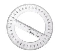 Round Protractor Ruler Circle 25 Centimeters Math Measuring Tool for Full Center School