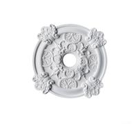 Round PU Ceiling Medallion 50 cm Decorative Light Base Cover for Ceiling Fan or Pendant Fixtures, White Easys Install No Drilling, Conceals Imperfections and Enhances Home Décor