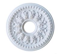 Round PU Ceiling Medallion Light Cover, Coving For Ceilings, Decorative Panel For Fan Lamp Home 26Cm/35cm White(35cm)