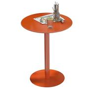 Round Pub Table - Compact High Cocktail Table for 2-4 People Perfect for Coffee or Dining Room Side Table & Sofa Table - Bright Orange (48x56 cm)