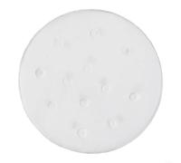 Round Pulp Paper Liners 8in Perforated for Steam(6 inch) | Made from pulp, sturdy non-tear material, white color, 8 inch diameter, disposal