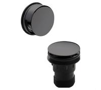 Round Push Button Bath Waste - 70 x 70mm - Brushed Pewter