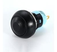Round Push Button Switch PBS-33A Self-Locking/33B Self-reset 2Pin 12mm 3A 250VAC/1A 125VAC 1/6Pcs(PBS-33A Black,6pcs)