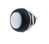 Round Push Button Switch PBS-33A Self-Locking/33B Self-reset 2Pin 12mm 3A 250VAC/1A 125VAC 1/6Pcs(PBS-33B White,6pcs)