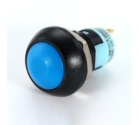 Round Push Button Switch PBS-33A Self-Locking/33B Self-reset 2Pin 12mm 3A 250VAC/1A 125VAC 1/6Pcs(PBS-33A Blue,1pcs)