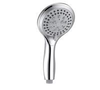 Round Rain Shower Head, Bathroom Shower Adjustable 5 Functional ABS Chrome Handheld Showerhead