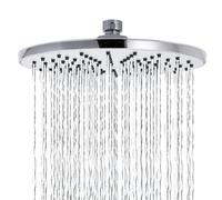 Round Rain Shower, Markcco 8'' Round High Pressure Shower Made by ABS Material, Comfortable Shower Experience, Even if The Water Pressure is Low, Installed on The Wall or Ceiling