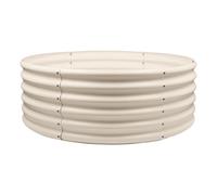 Harbour Housewares Round Raised Garden Bed - 120cm x 45cm - Ivory, Cream
