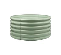 Harbour Housewares Raised Garden Bed - Green - 90 x 45cm - Round - Bottomless Metal Raised Bed Galvanised Steel Planter Box for Growing Outdoor Plants, Vegetables, Flowers and Herbs