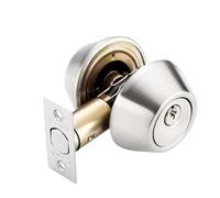 Round Recessed Door Lock Copper Chrome Single Cylinder Deadbolt Door Lock