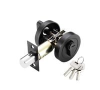 Round Recessed Door Lock Copper Chrome Single Cylinder Deadbolt Door Lock