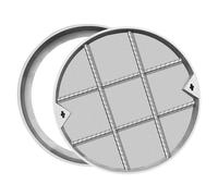 Round Recessed Manhole Cover and Frame Stainless Steel - Invisible Inspection Chamber Cover, Septic Tank Lid Covers for All Outdoor Road Surfaces(Diameter 23.6in)