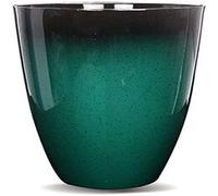 Round Red Glazed Effect Egg Cup Planter Patio Flower Plant Pot Gr8 Garden Green One Size