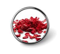 Round Red Petals Scattered Brooch Classic Mini Pin 1 Inch Aluminum Alloy Lapel Pin Personalized Button Badge for Backpack Hat Suit Jacket Clothing Decoration