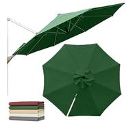 Round Replacement Canopy 9ft 10ft for Cantilever Patio Umbrella 8 Ribs, Water-Repellent Fade-Resistant Outdoor Cover Garden Pool(Green,2.7x2.7m (8x8ft))