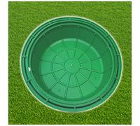 Round Resin Manhole Cover and Frame for Septic Tank Lid, Invisible Design for Parks and Lawns, Recessed Inspection Chamber Cover，for Yard Pavement Grass(Round 40 * 40CM/15.7 * 15.7IN)