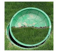 Round Resin Manhole Cover & Frame 24" Diameter Recessed Septic Tank Lid for Parks Lawns & Greenery - Large Invisible pection Chamber Cover (30-40 Inch Options)