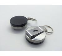 Round Retractable Key Reel with Key Ring
