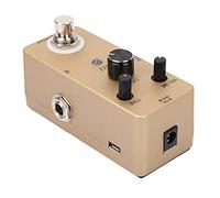 Round Retro Fuzz Timbre Electric Guitar Effect Pedal, All Metal Housing Distortion with True Bypass for Punk and Hard Rock Musicians