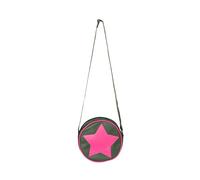 Round retro shoulder bag military green novel pink five-star decoration waterproof adjustable shoulder strap crossbody bag, Army Green