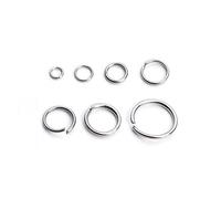 Round Ring Connectors, 100Pcs/Lot Stainless Steel Open Jump Lock up 4/5/6/8mm Dia Round Gold Color Split Rings for DIY Jewelry Making(0.5x3mm 200pcs)