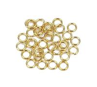 Round Ring Connectors, 100Pcs/Lot Stainless Steel Open Jump Lock up 4/5/6/8mm Dia Round Gold Color Split Rings for DIY Jewelry Making(0.7x5mm 100pcs)