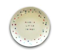 Round Rings & Little Things Ceramic Trinket Tray Jewellery Dish Gift for Her LKTT004 by LK