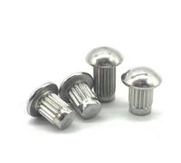 Round Rivets Knurled Shanks, Solid self-plugging r 100 pcs GB827 Aluminum Button Round Head Solid Rivet M2-M4 Diameter 2-4mm Length 3-10mm(M2.5,6mm)