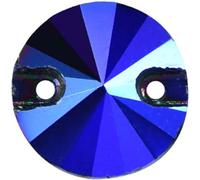 Round Rivoli Best Glass Crystal AB Sew On Rhinestone Many Colors Flatback Stone Sewing Wedding Dress(Jet Ab)