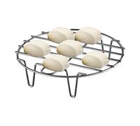 Round Roasting Rack, Stainless Steel Cooking Grid, Steaming Rack, 32.5x6cm Versatile Cooking Options Elevated Design Perfect for Dutch Oven Baking Steaming BBQ
