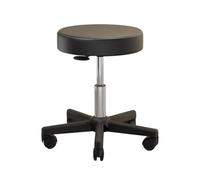 Round Rolling Stools with Wheels for Salon PU Leather Swivel Shop Stool Height Adjustable 41-53cm for Tattoo Lab Massage Salon Spa Drafting Nail Teach(Black)